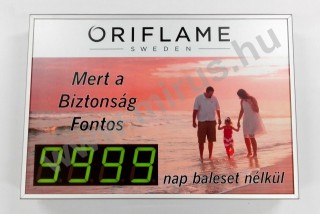 Munkavdelmi kijelz, balesetmentes nap szmll ra, beltri kivitel.
