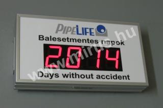 Munkavdelmi kijelz, balesetmentes nap szmll ra, beltri kivitel.